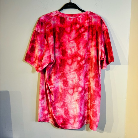 Oversized MAN Official Tie Dye Print T-Shirt Pink - Picture 5 of 7